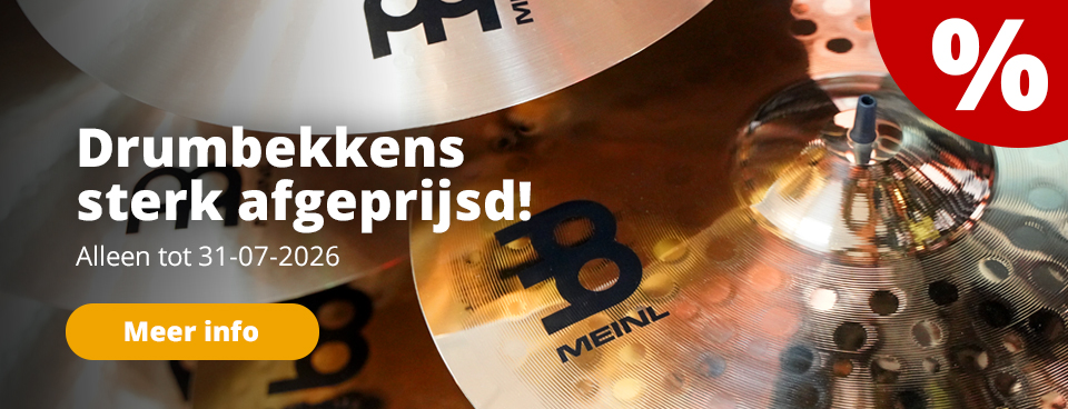 Drumbekkens sterk afgeprijsd bij Musikhaus Kirstein